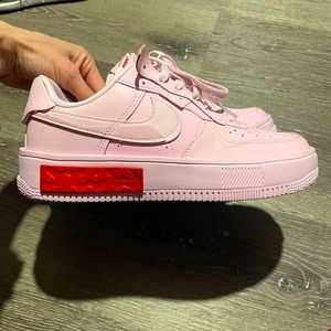 Nike Air Force 1 Fontanka “Valentine’s day”, size 9.5, pink with red accents